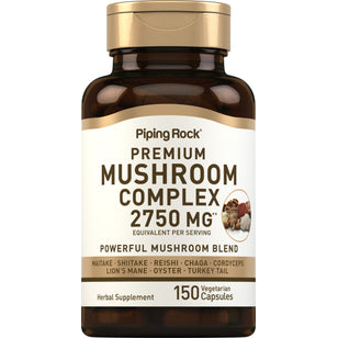 8 Mushroom Complex, 2750 mg (per serving), 150 Vegetarian Capsules