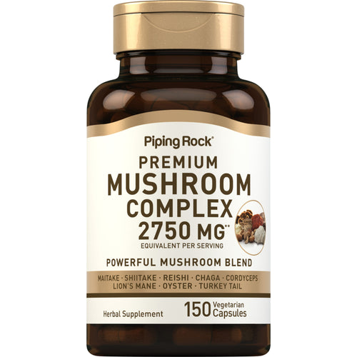 8 Mushroom Complex, 2750 mg (per serving), 150 Vegetarian Capsules