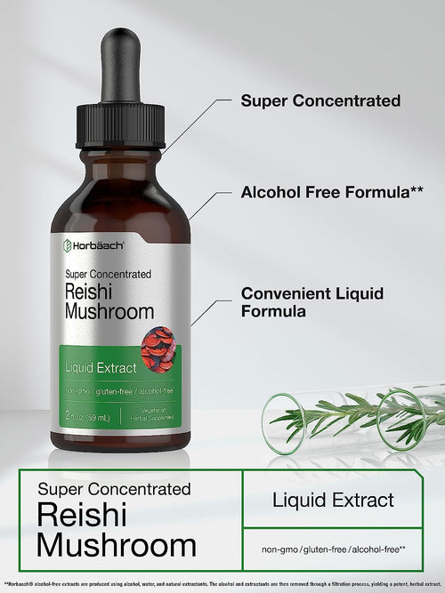 Reishi Mushroom Liquid Extract, 2 fl oz (59 mL) Dropper Bottle