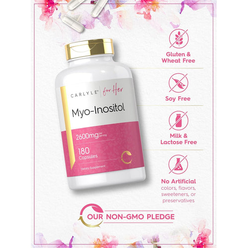Myo-Inositol, 2600 mg (per serving), 180 Quick Release Capsules