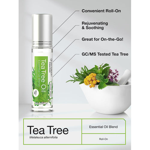 Tea Tree Essential Oil Roll-On Blend (2 Pack), 10mL / 0.33 fl.oz Roll-On