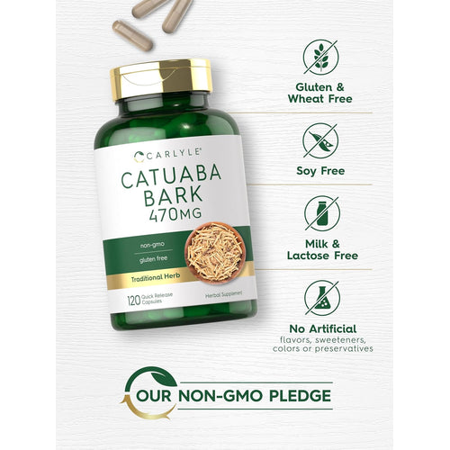 Catuaba Bark, 470 mg, 120 Quick Release Capsules