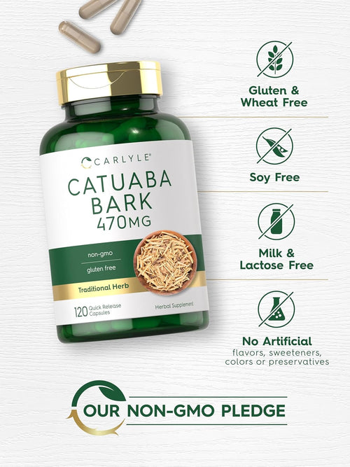 Catuaba Bark, 470 mg, 120 Quick Release Capsules