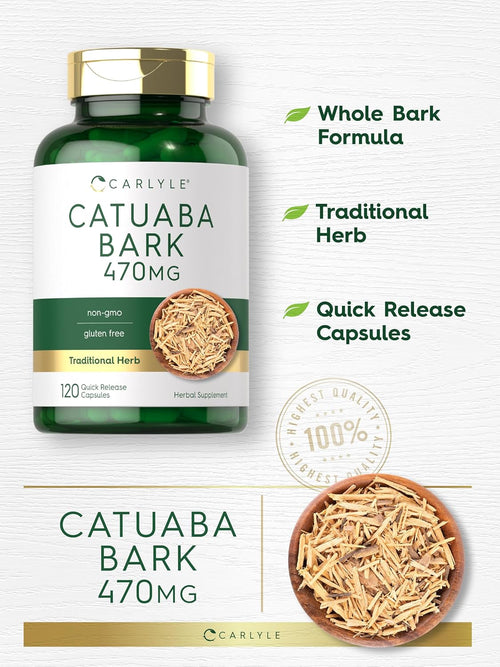 Catuaba Bark, 470 mg, 120 Quick Release Capsules
