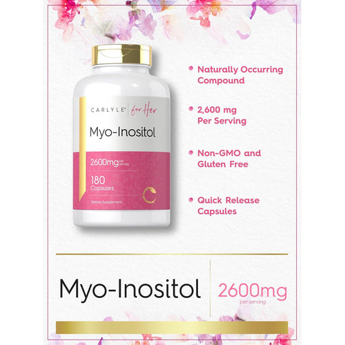 Myo-Inositol, 2600 mg (per serving), 180 Quick Release Capsules