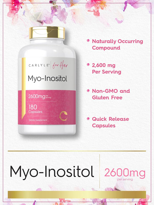 Myo-Inositol, 2600 mg (per serving), 180 Quick Release Capsules