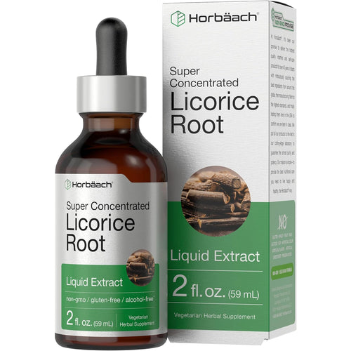 Licorice Root Liquid Extract Alcohol Free, 2 fl oz (59 mL) Dropper Bottle