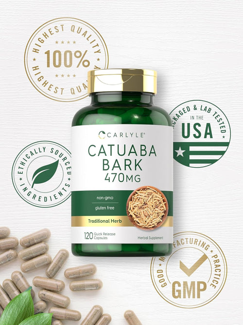 Catuaba Bark, 470 mg, 120 Quick Release Capsules