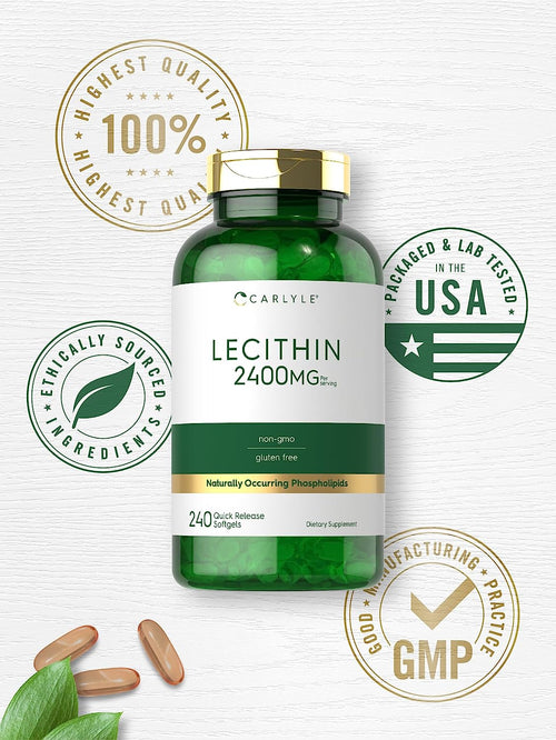 Lecithin - NON GMO, 2400 mg, 240 Quick Release Softgels