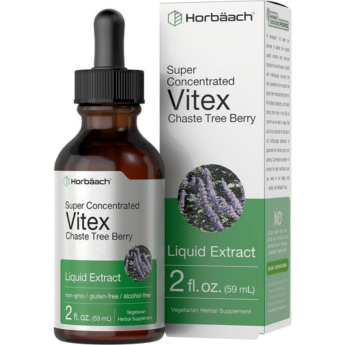 Chaste Tree Berry (Vitex) Liquid Extract  Alcohol Free, 2 fl oz (59 mL) Dropper Bottle