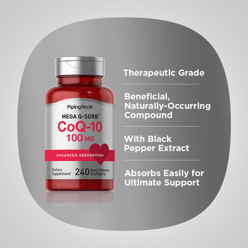 CoQ10, 100 mg, 240 Quick Release Softgels