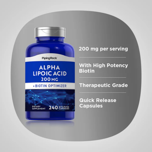 Alpha Lipoic Acid, 200 mg, 240 Quick Release Capsules, 2  Bottles