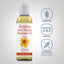 Arnica Massage Oil bottle with icons indicating Gluten Free, Non GMO, No Artificial Parabens/SLS/Mineral Oil/Fragrance/Color/Preservatives/Petroleum.