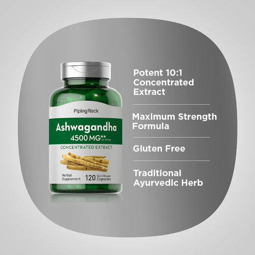 Ashwagandha, 4500 mg (per serving), 120 Quick Release Capsules