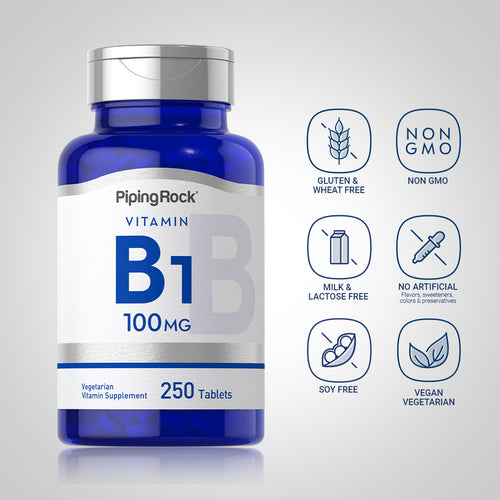 B-1 (Thiamin), 100 mg, 250 Vegetarian Tablets