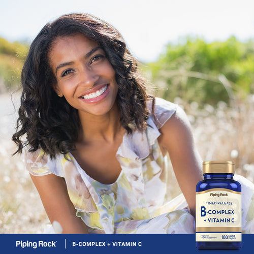 B-Complex plus Vitamin C Timed Release, 100 Coated Caplets