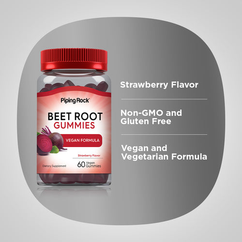 Beet Root (Strawberry), 60 Vegan Gummies
