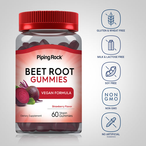 Beet Root (Strawberry), 60 Vegan Gummies