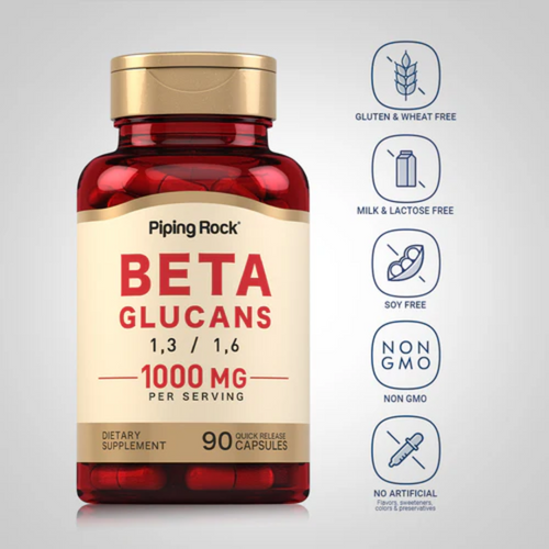 Beta 1,3/1,6-D-Glucan, 700 mg (per serving), 90 Quick Release Capsules, 2  Bottles