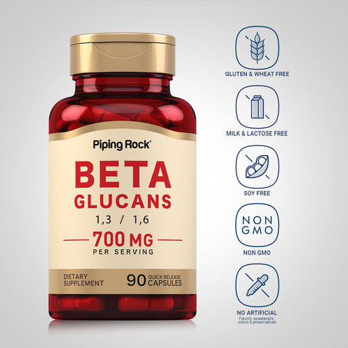 Beta 1,3/1,6-D-Glucan, 700 mg (per serving), 90 Quick Release Capsules