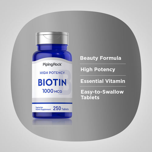 Biotin, 1000 mcg, 250 Tablets
