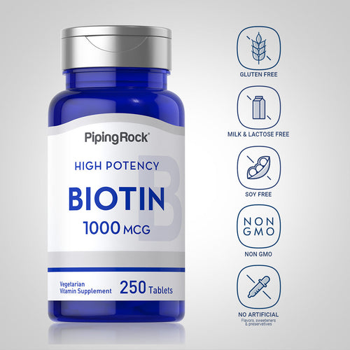 Biotin, 1000 mcg, 250 Tablets