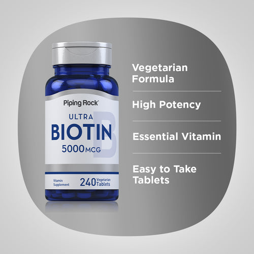 Biotin, 5000 mcg, 240 Tablets