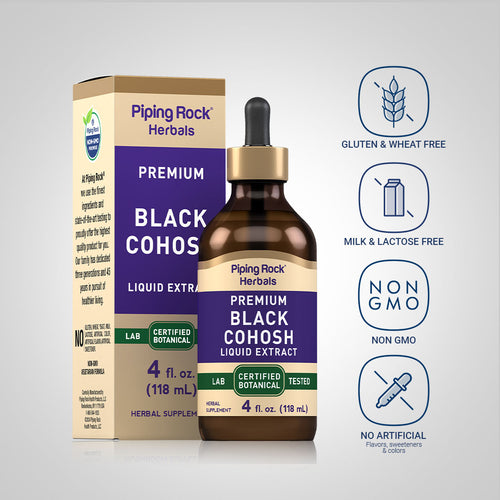 Black Cohosh Root Liquid Extract, 4 fl oz (118 mL) Dropper Bottle