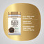Product highlights graphic stating Non-GMO and Gluten Free, Aged and Fermented, Naturally Less Odor than Regular Garlic.