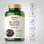 Black Seed Oil bottle with icons indicating Gluten Free, Milk & Lactose Free, Soy Free, Non-GMO, No Artificial Ingredients