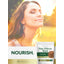 Lifestyle image of woman with eyes closed in sunlight alongside Carlyle Pau D’Arco Bark Cut & Sifted, with graphic stating NOURISH.