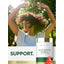 Lifestyle image of adult outdoors with arms raised in sunlight, with Guarana 1600 mg supplement bottle and graphic stating SUPPORT