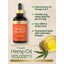 Product graphic stating Potent Source of Omega 3-6-9, 925,000 mcg Hemp Seed Oil per serving, Non-GMO & Gluten Free, Convenient Liquid with Calibrated Dropper