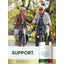 Lifestyle image of older adults riding bicycles outdoors with Carlyle Coleus Forskohlii 625MG bottle and graphic stating SUPPORT.