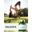 Lifestyle image of adults practicing partner yoga outdoors with Carlyle Lecithin 2400MG bottle and graphic stating BALANCE.