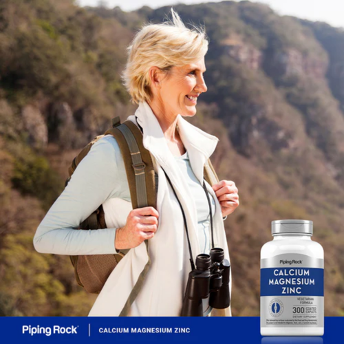 Calcium Magnesium Zinc (Cal 1000mg/Mag 400mg/Zn 15mg) (per serving), 300 Coated Caplets, 2  Bottles