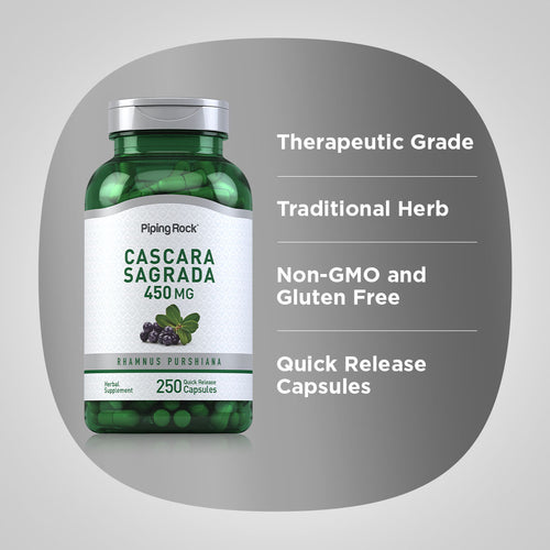 Cascara Sagrada, 450 mg, 250 Quick Release Capsules