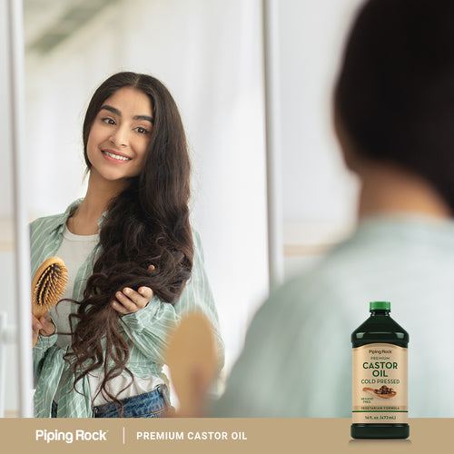 Castor Oil (Cold Pressed) Hexane Free, 16 fl oz (473 mL) Bottle