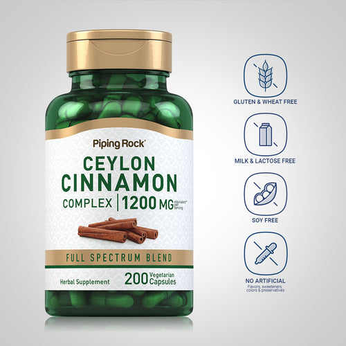 Ceylon Cinnamon Complex, 1200 mg (per serving), 200 Vegetarian Capsules