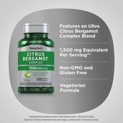 Citrus Bergamot Complex, 1500 mg (per serving), 100 Vegetarian Capsules