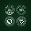 Infographic showing products are lab tested in USA, 100% quality, finest ingredients, ethically sourced, GMP certified.