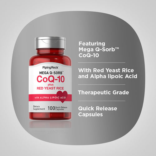 CoQ10 with Red Yeast Rice, 100 Quick Release Capsules