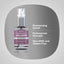 Product highlights graphic stating Moisturizing Serum, Professional Strength, Non-GMO, and Gluten Free benefits.