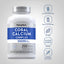 Coral Calcium Complex bottle with icons indicating gluten & wheat free, milk & lactose free, soy free, non GMO, no artificial additives.