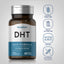 DHT bottle with icons indicating Gluten & Wheat Free, Milk & Lactose Free, Non-GMO, No Artificial Flavors/Sweeteners/Colors/Preservatives.