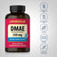 DMAE bottle with icons indicating gluten free, lactose free, soy free, non GMO, no artificial flavors, sweeteners, colors, preservatives.