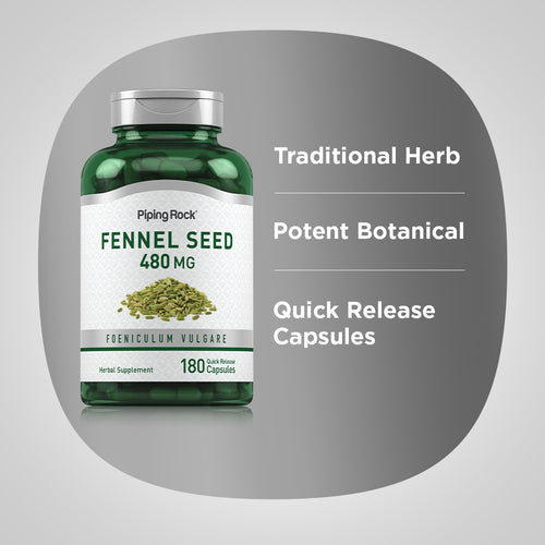 Fennel Seed, 480 mg, 180 Quick Release Capsules