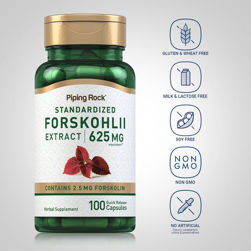 Forskohlii Coleus (Standardized Extract), 625 mg, 100 Quick Release Capsules