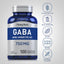 GABA bottle with icons indicating Gluten & Wheat Free, Milk & Lactose Free, Soy Free, Non-GMO, No Artificial Flavors or Preservatives.