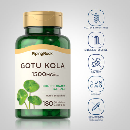 Gotu Kola, 1500 mg (per serving), 180 Quick Release Capsules